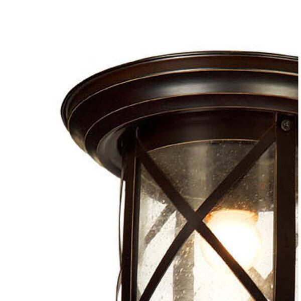 AA Warehousing 1 Light Outdoor Ceiling Mounted light in Sandy Black Finish