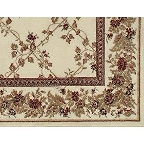 Admire Home Living Amalfi Traditional Floral Trellis Pattern Area Rug - 5'5" x 7'7"/Surplus - Ivory