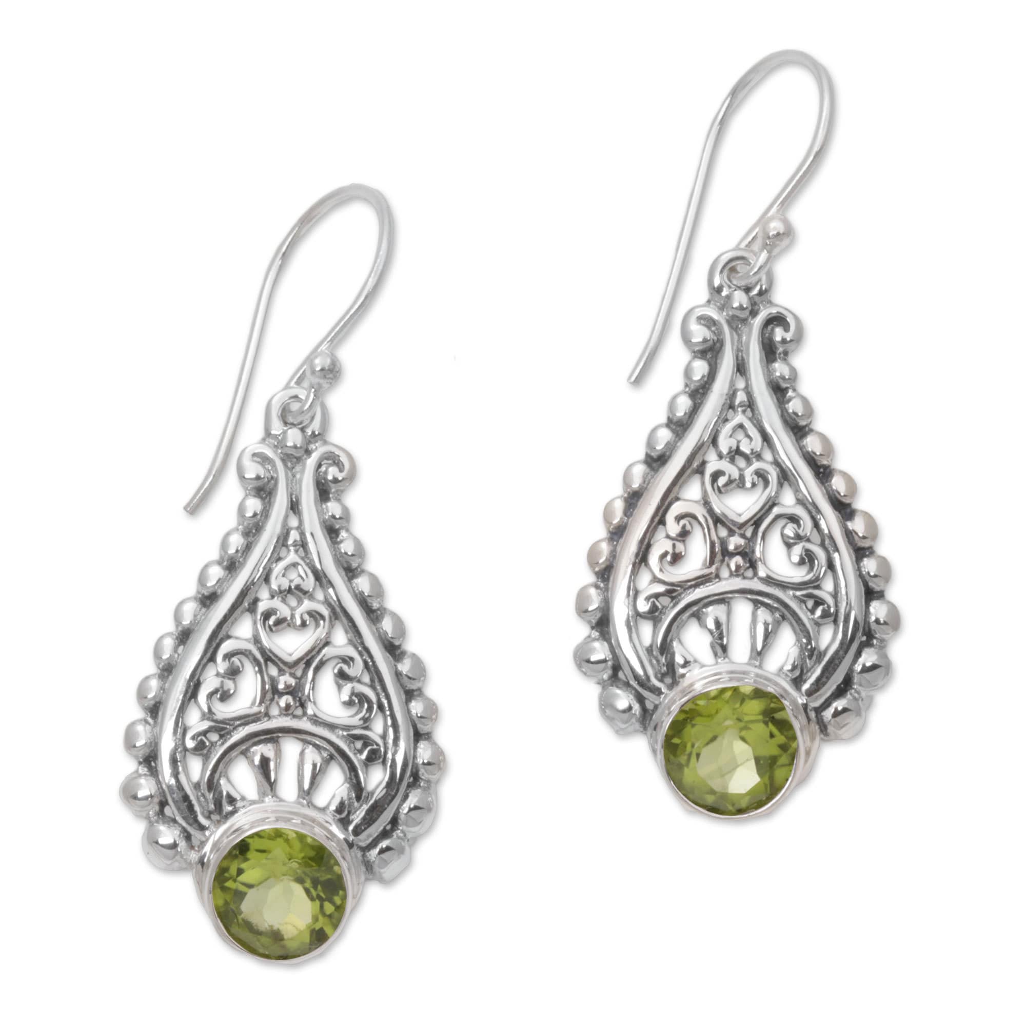 Handmade Peridot Dangle Earrings Princess Tears In Green Indonesia On Free Shipping Today 16178526 Handmade Peridot Dangle Earrings