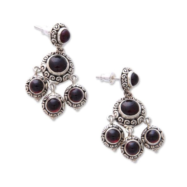 Garnet Chandelier Earrings Blessing Indonesia Free Shipping Garnet Chandelier Earrings X27