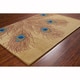 preview thumbnail 1 of 2, Artist's Loom Hand-tufted Transitional Peacock Feathers Wool Rug (8'x10')