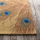 preview thumbnail 3 of 2, Artist's Loom Hand-tufted Transitional Peacock Feathers Wool Rug (8'x10')