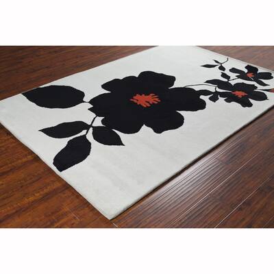Artist's Loom Hand-tufted Transitional Floral Wool Rug (8'x10')