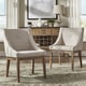 preview thumbnail 2 of 70, Voyager Button Tufted Slope Arm Linen Dining Chair (Set of 2) by iNSPIRE Q Artisan