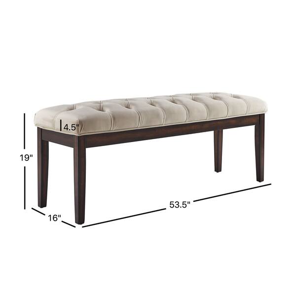 Benchwright II Velvet Tufted 52-inch Bench by iNSPIRE Q Bold - Bed Bath ...
