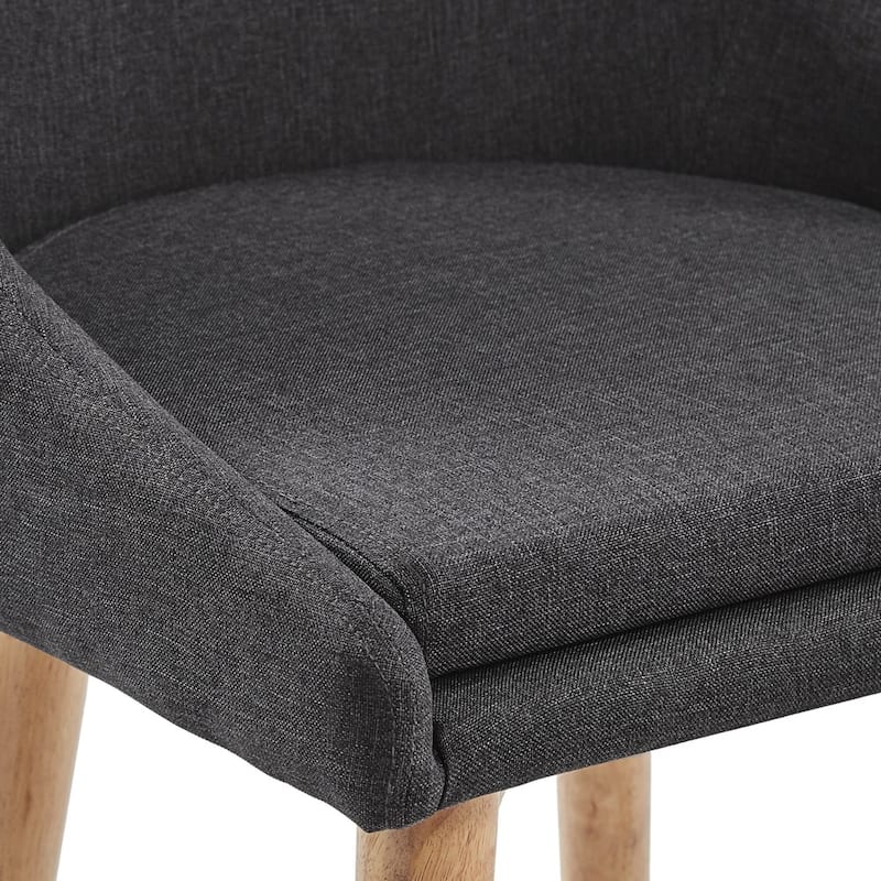 Natoma Walnut Mid-Century Wood Stool by iNSPIRE Q Modern (Set of 2)