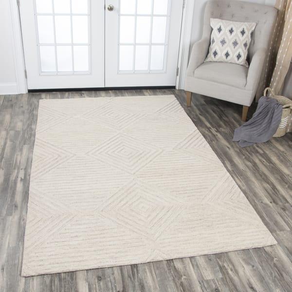 Watercolor Herringbone Cream Rug