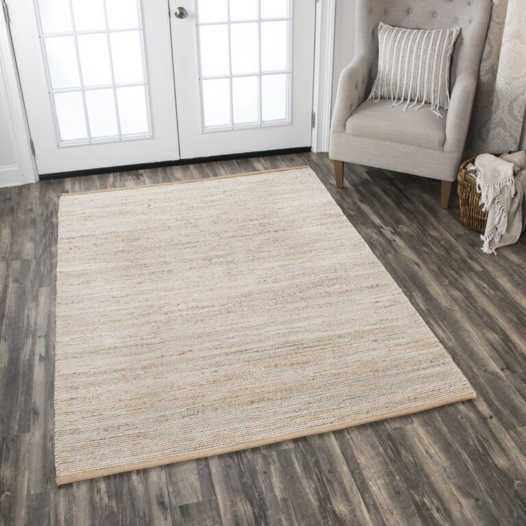Rizzy Home Wynwood Ivory Colored Cotton Jute Hand Woven Wynwood Ivory Colored Cotton Jute
