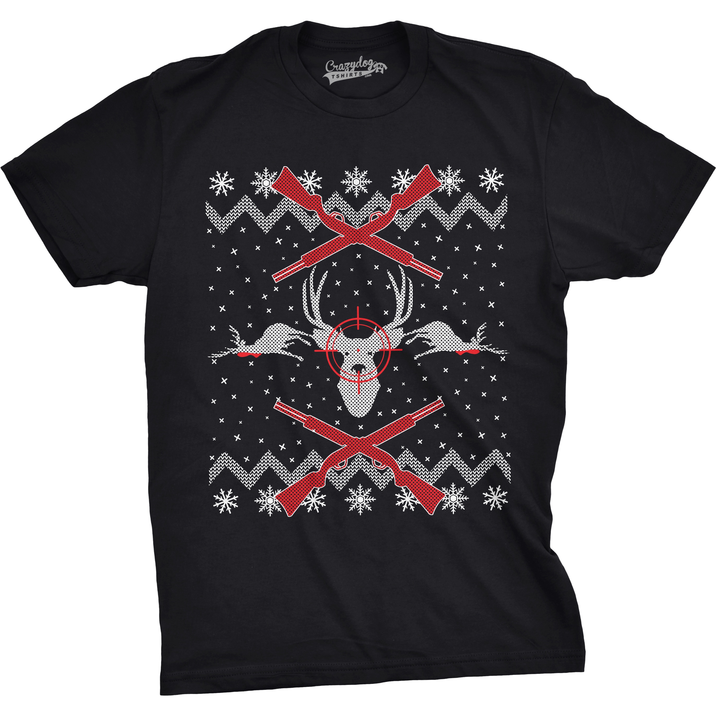 Mens Deer Hunt Ugly Christmas Sweater Funny Hunting Holiday T shirt Bed Bath Beyond 16182167