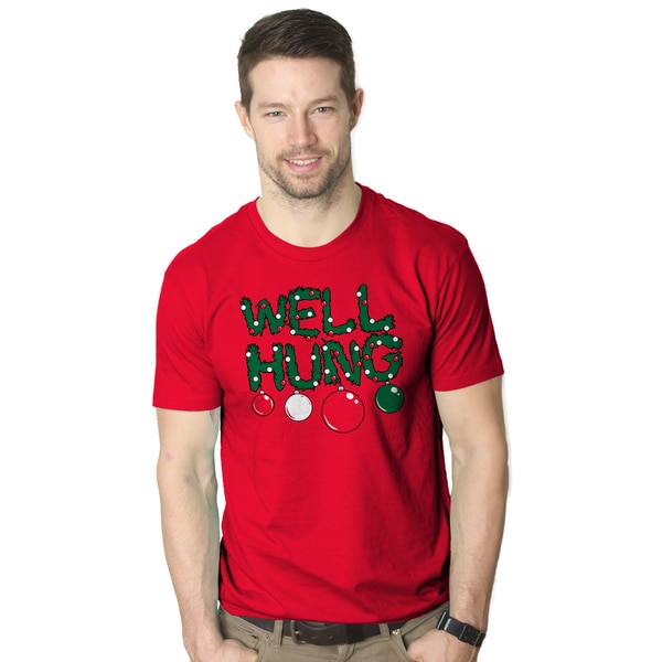 well hung xmas shirt