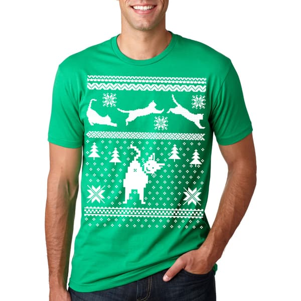 Cat BUTT Ugly Christmas Sweater T Shirt Funny - Overstock - 16183197