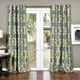 preview thumbnail 1 of 10, The Curated Nomad Auburn Heavy Faux Silk Jacquard Lined Curtain Panel Green