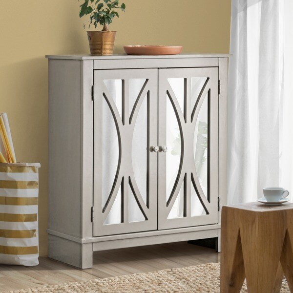 Furniture of America Ting Contemporary Grey 2-shelf Hallway Cabinet ...