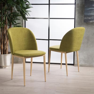 Anneliese Mid-Century Fabric Dining Chair (Set of 2) by Christopher Knight Home