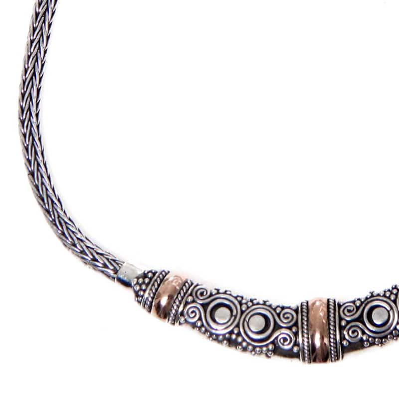 Handmade Gold Accent Necklace, 'Eternal Flame' (Indonesia)
