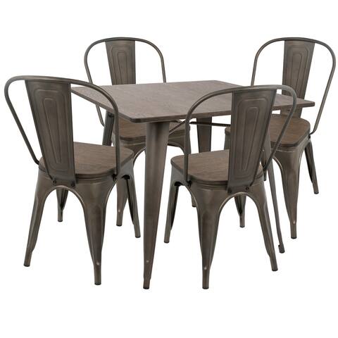 Carbon Loft Samira 5-piece Industrial Farmhouse Dining Set