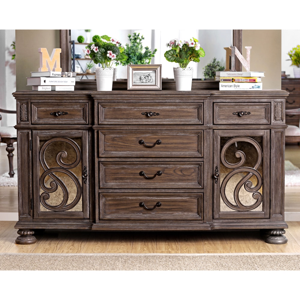 The Gray Barn Cornerways Rustic Brown 6-drawer Dining Server