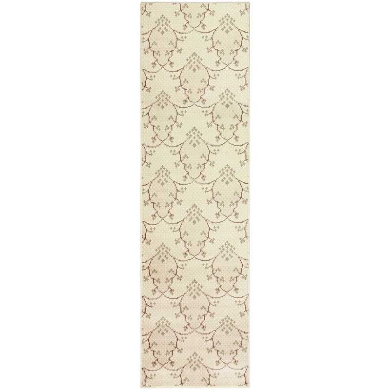 Superior Aberdeen Floral Farmhouse Area Rug - 2'6" x 8' - Ivory