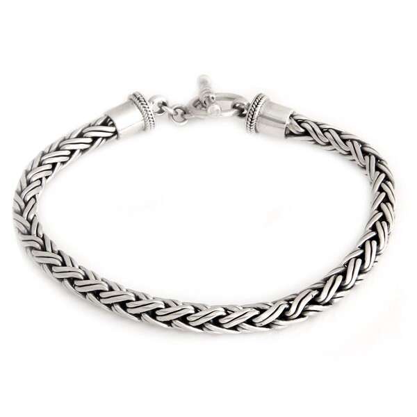 Men S Sterling Silver Bracelet Balinese Python Indonesia Men X27 S Sterling Silver Bracelet Balinese Python
