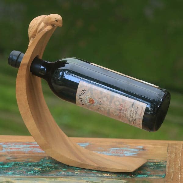 Wooden Bottle Holder / Wine Bottle Holder / Balance Wine Holder /  Handicraft 