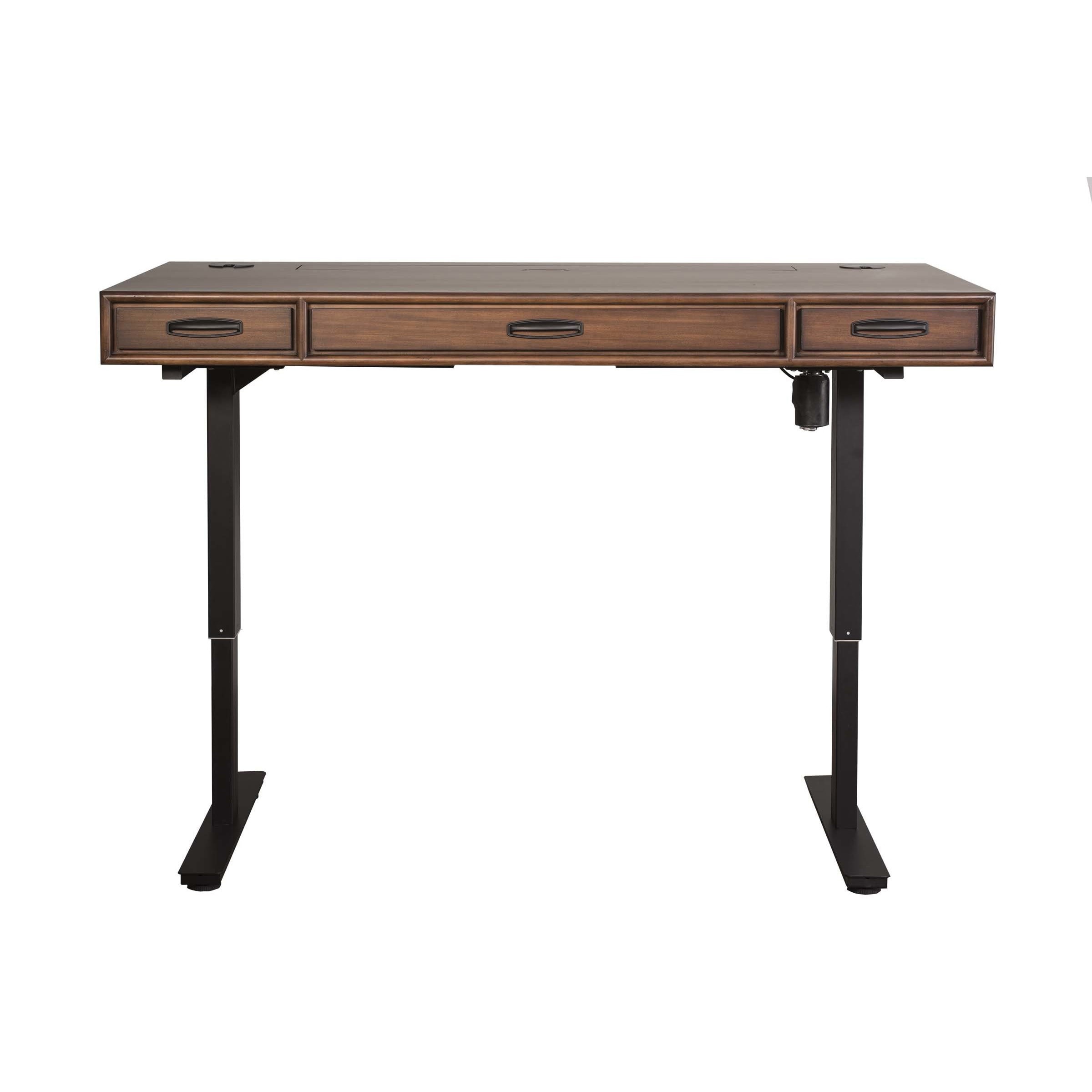 Shop Nusbaum Brown Wood Metal Standing Desk Overstock 16198849