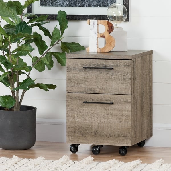 Shop South Shore Munich 2 Drawer Mobile File Cabinet Weathered