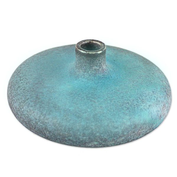 Shop Handmade Ceramic Bud Vase Turquoise Cascade (Thailand) Overstock