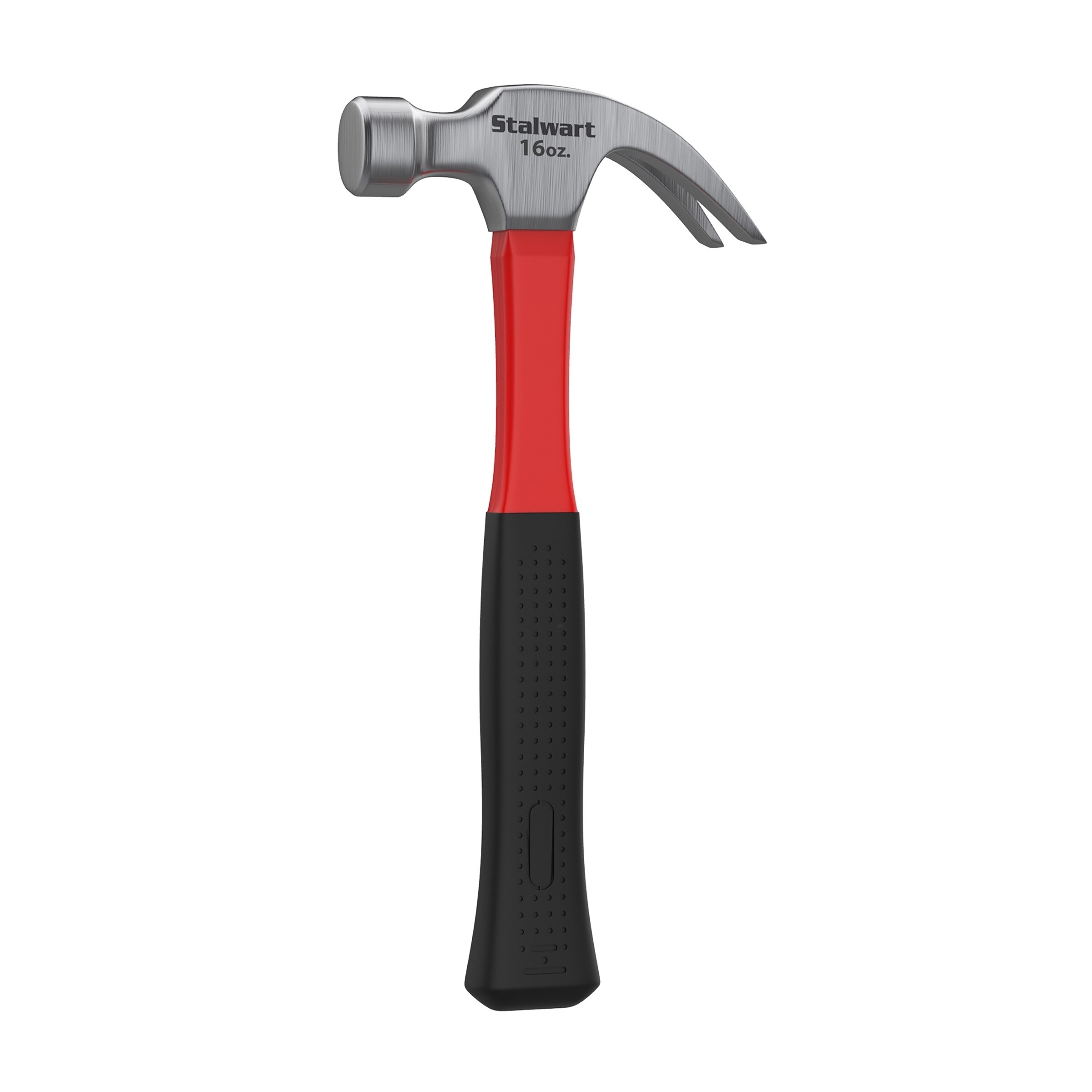 Fiberglass Claw Hammer - Comfort Grip Handle, Curved Rip Claw, 16