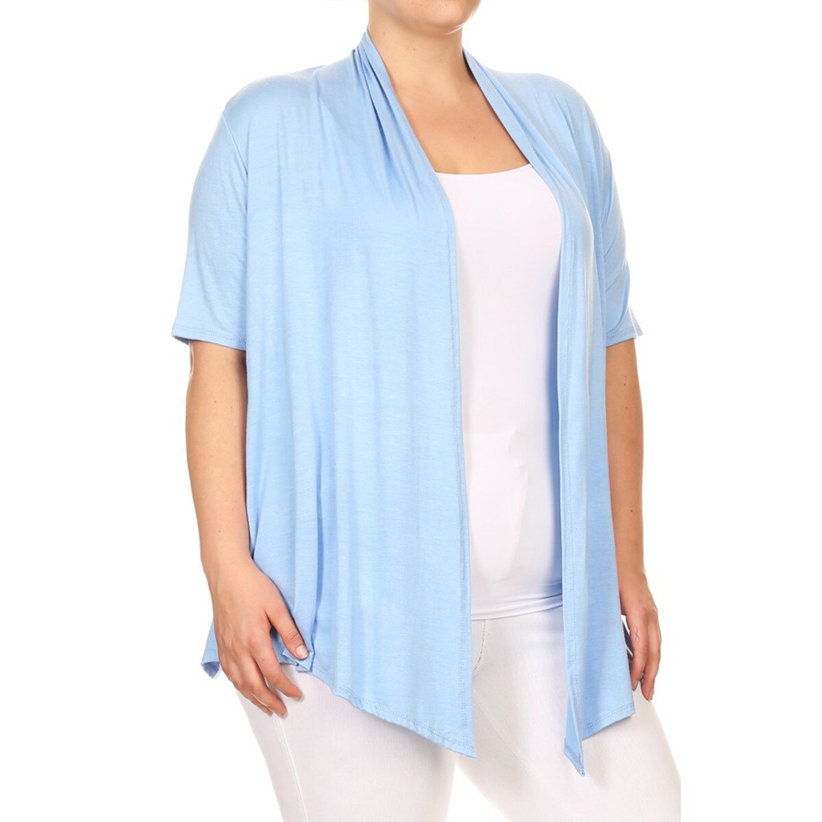 light blue cardigan plus size