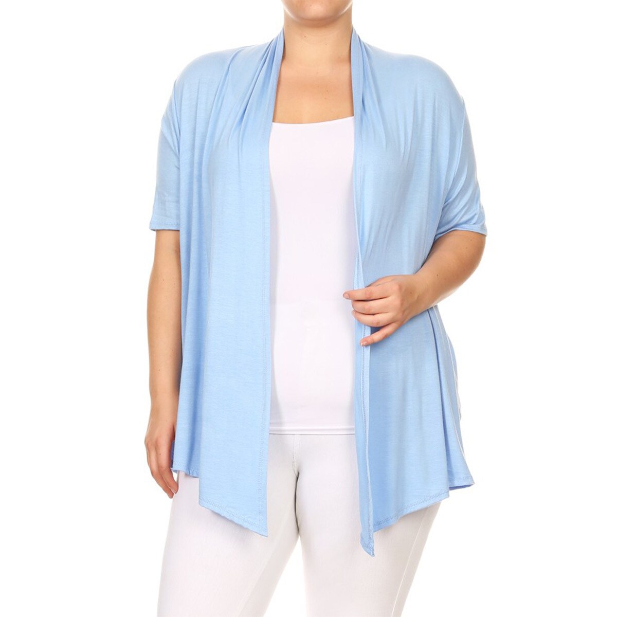 light blue cardigan plus size