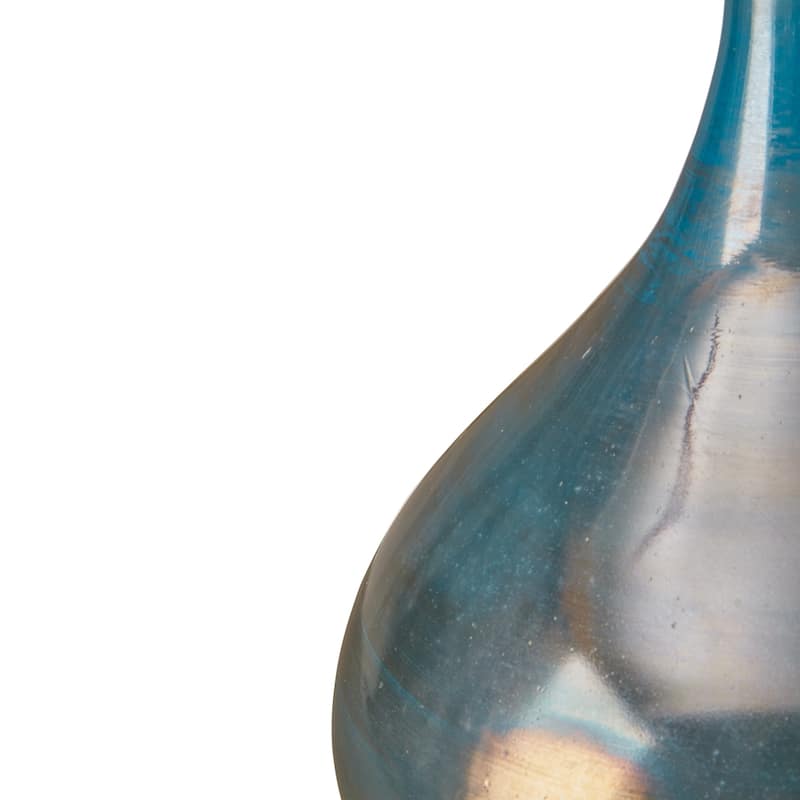 Madison Park Signature Aurora Blue and Bronze Decorative Glass Vases 3-piece set