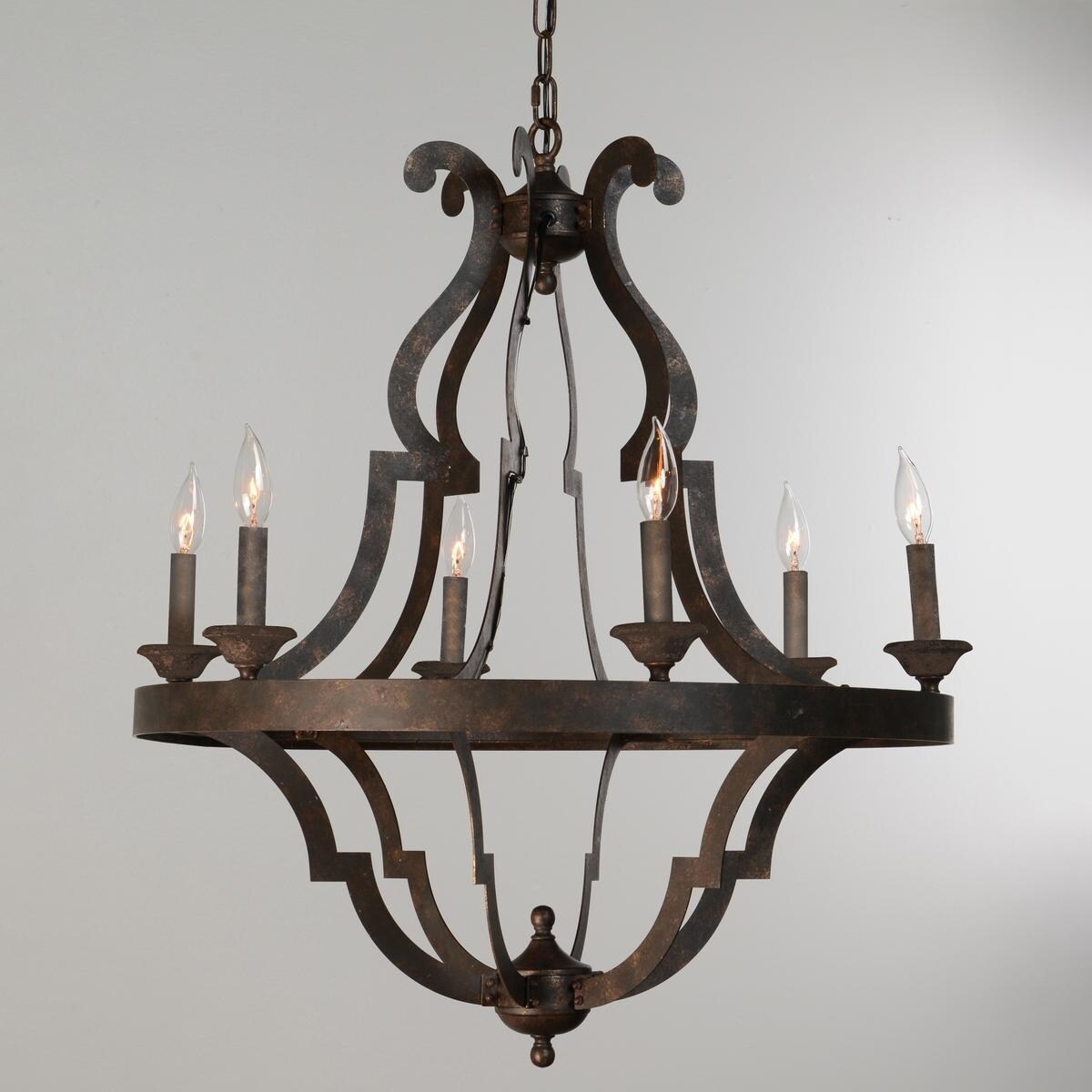Seville 6-Light Small Chandelier by Kosas Home (6 Bulbs/ Small) - Chandeliers For Bedrooms by Overstock.com