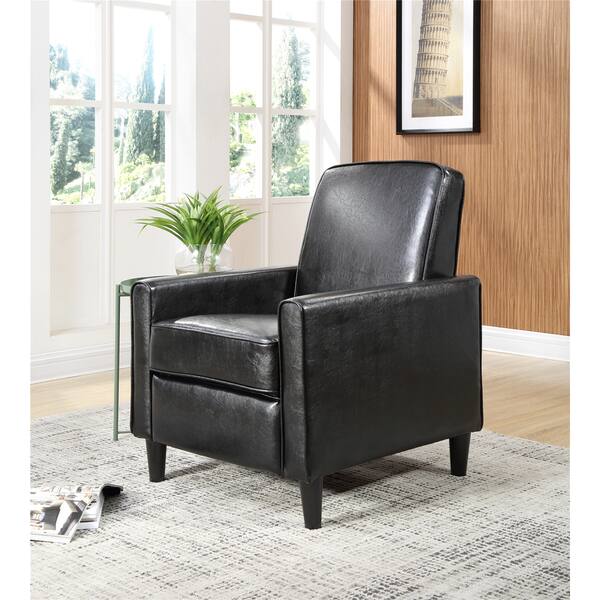 Shop Carson Carrington Knaben Black Faux Leather Push Back