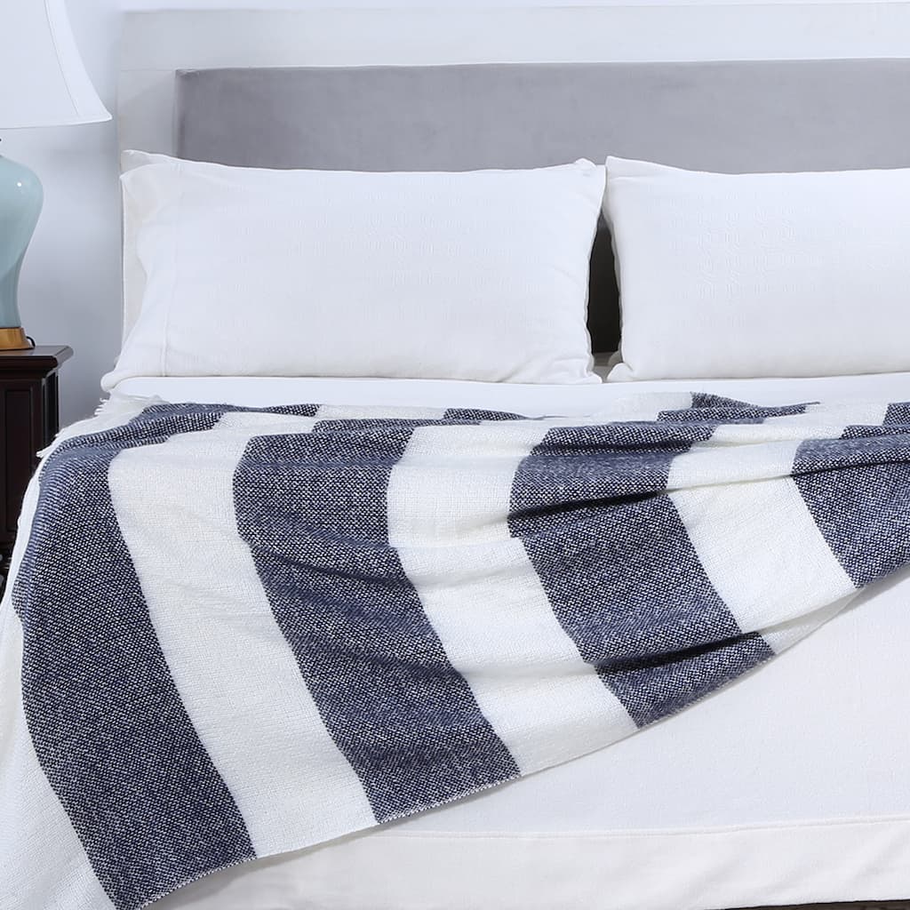 Berkshire Blanket Nautical Striped Woven Throw