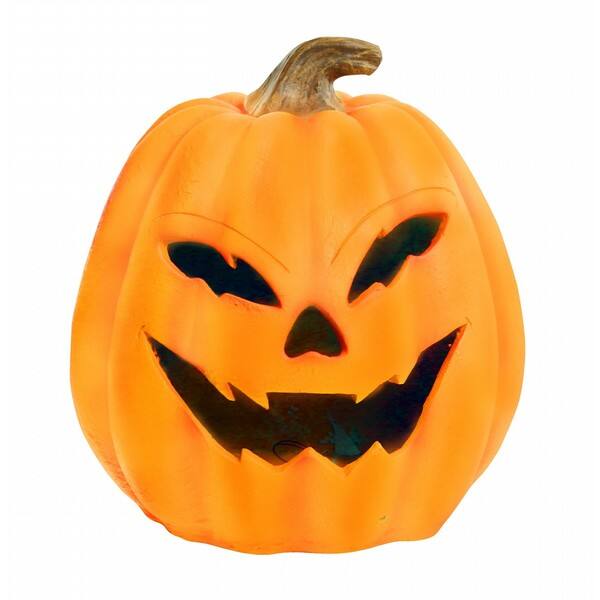 Alpine Motion Activated Pumkin with Yellow LEDs, 17 Inch Tall ...