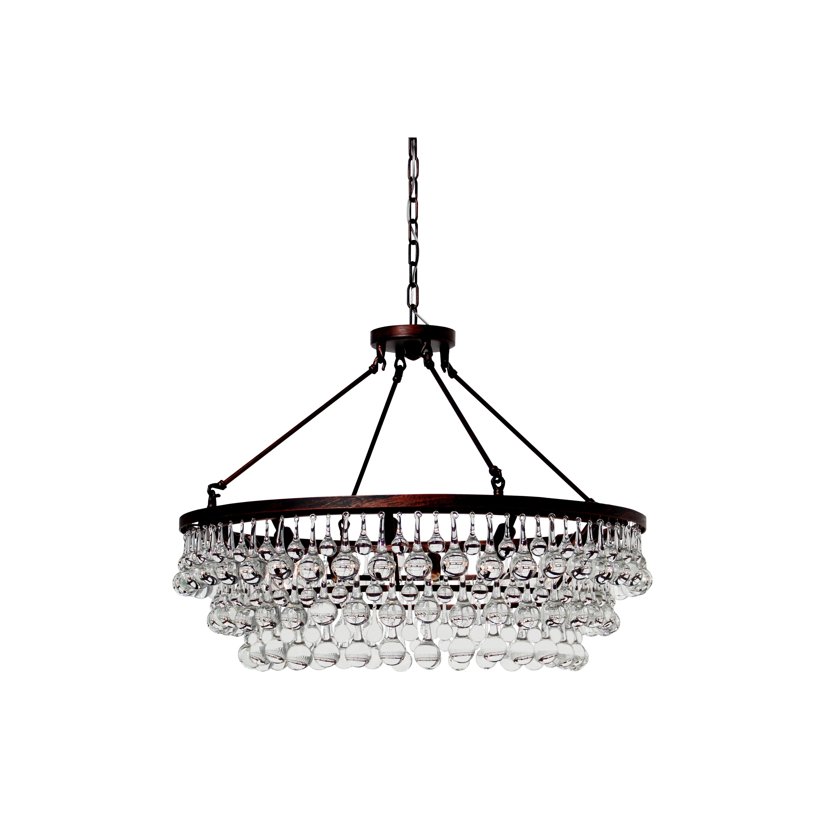 Celeste Oil-rubbed Bronze Glass Drop Crystal Chandelier (Celeste, Oil Rubbed Bronze) - Chandeliers For Bedrooms by Overstock.com