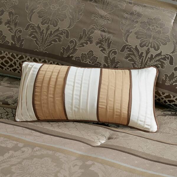 Shop Madison Park Venetian Brown Gold 7 Piece Jacquard Comforter