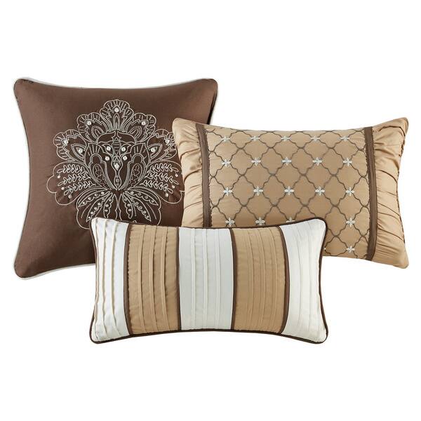 Shop Madison Park Venetian Brown Gold 7 Piece Jacquard Comforter