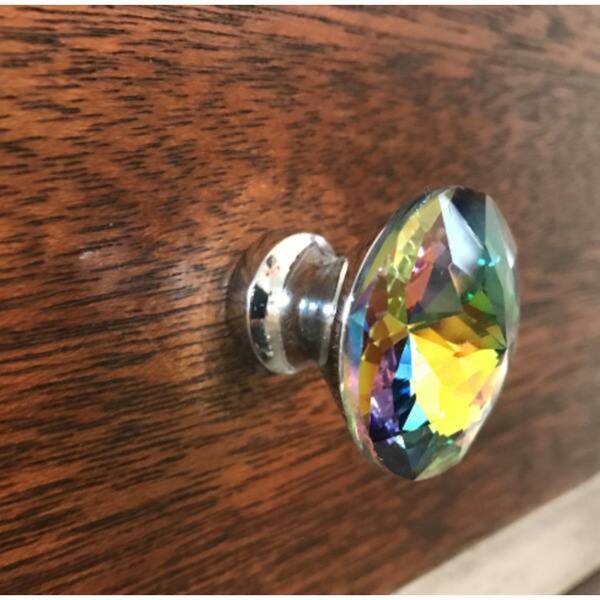 Shop Multi Color Crystal Glass Knob Drawer Pull Cabinet Pull