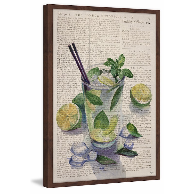 'Mint Mojito' Framed Painting Print