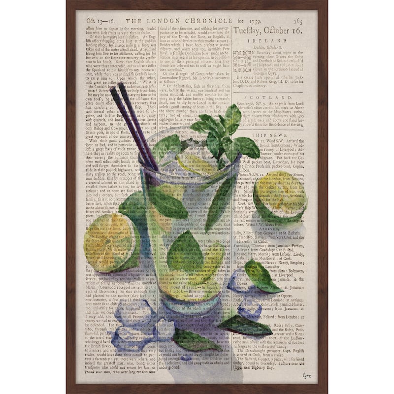 'Mint Mojito' Framed Painting Print