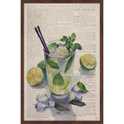 'Mint Mojito' Framed Painting Print