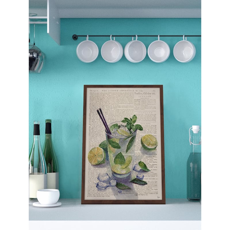 'Mint Mojito' Framed Painting Print
