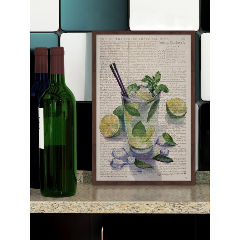 'Mint Mojito' Framed Painting Print