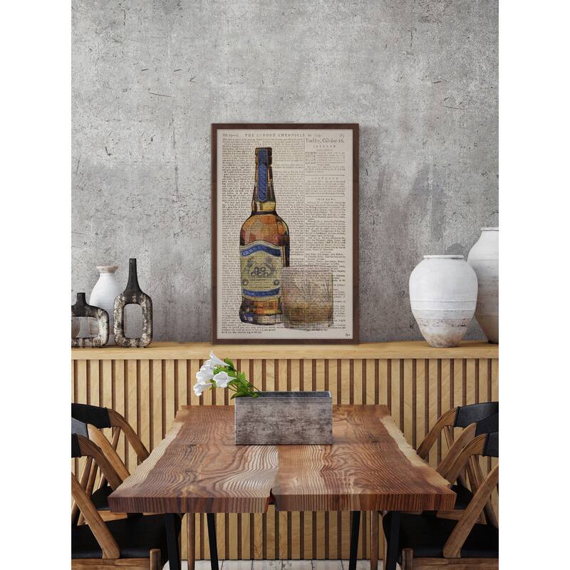 'Whiskey Poured' Framed Painting Print