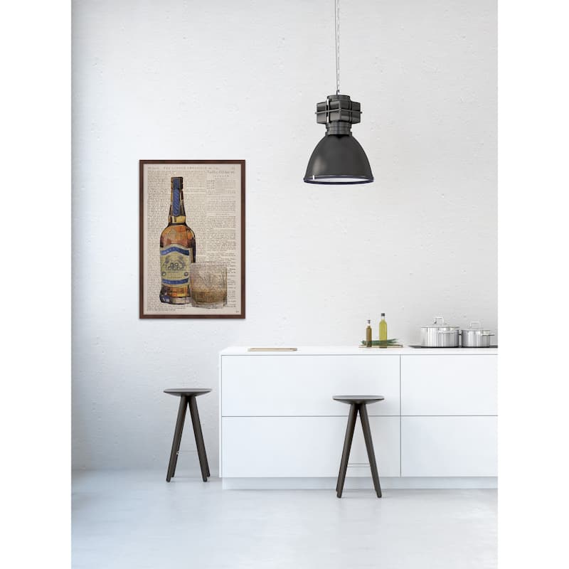 'Whiskey Poured' Framed Painting Print