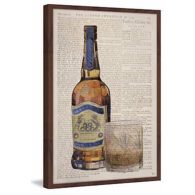 'Whiskey Poured' Framed Painting Print