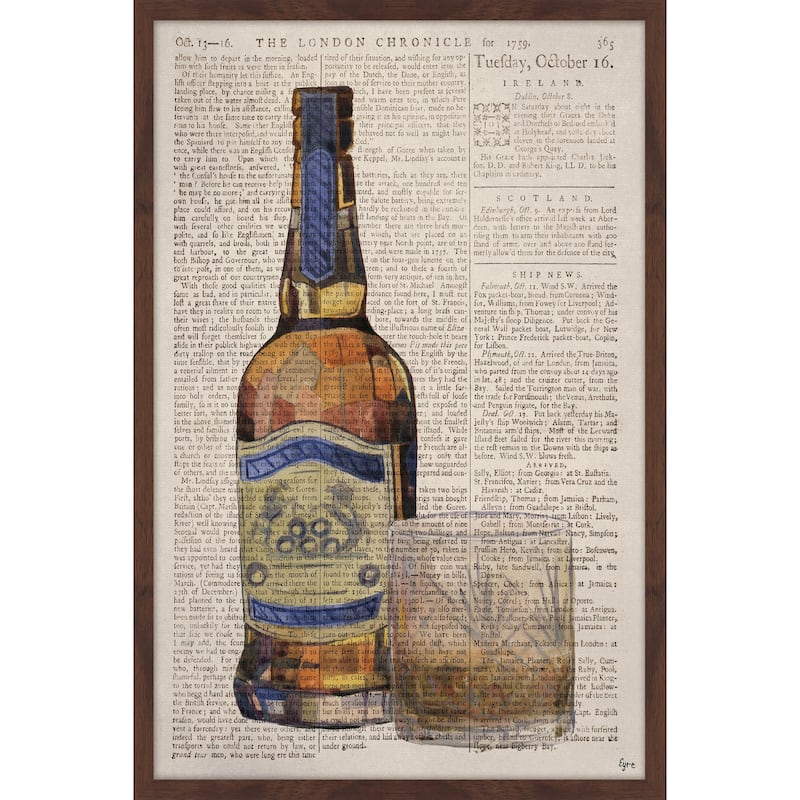 'Whiskey Poured' Framed Painting Print