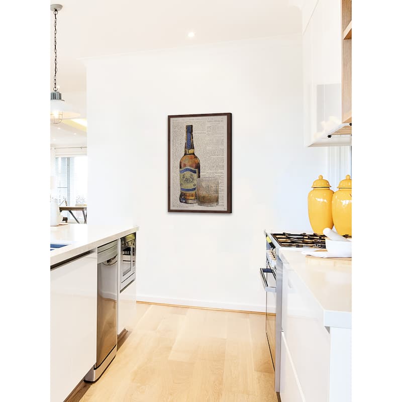 'Whiskey Poured' Framed Painting Print