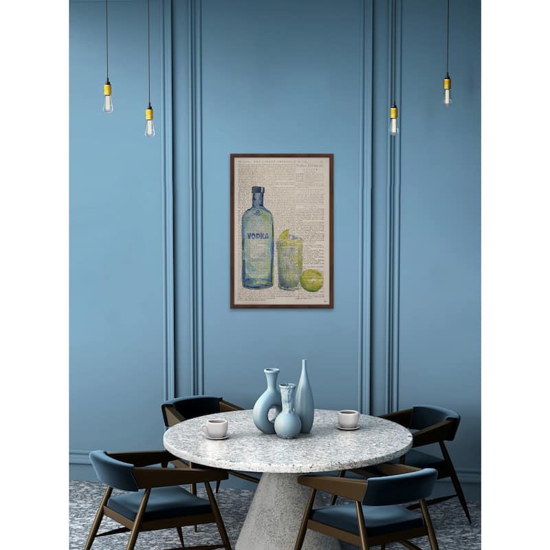 'Vodka Poured' Framed Painting Print
